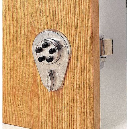 Pushbutton Deadbolt,Satin Chrome