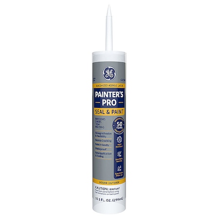Acrylic Latex Caulk, 10 oz, Cartridge, Clear, Acrylic Latex Base, MAX EXTRA