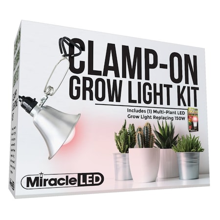 Wide Angle LED Clamp-On Grow Light Kit w