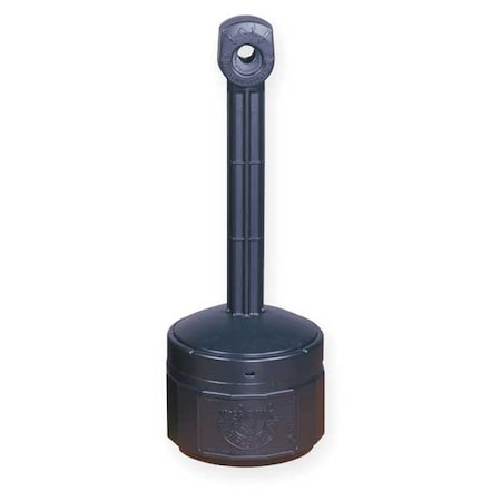 1 Gal. Smokers Cease-Fire Cigarette Receptacle, Black