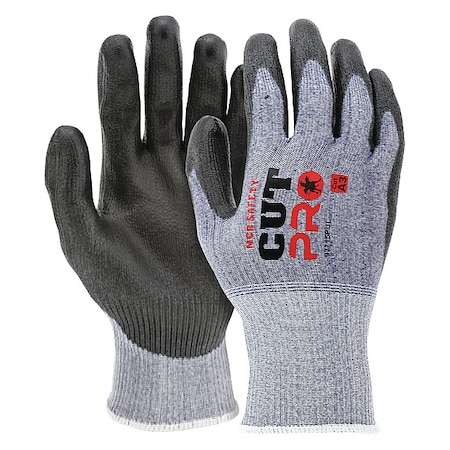Coated Gloves, Cut Level A3 ,Dipped ,Polyurethane ,Smooth ,XS 12 PK
