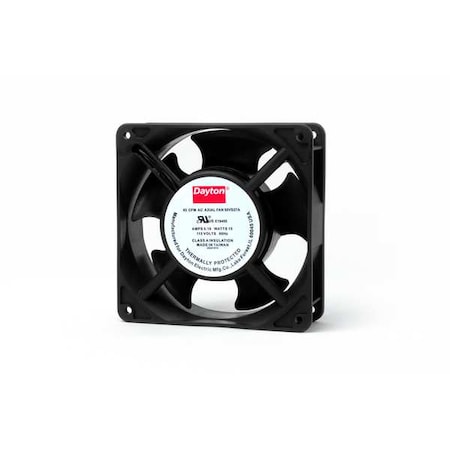 Standard Square Axial Fan, 115V AC, PBT Plastic, 4 11/16 in W.