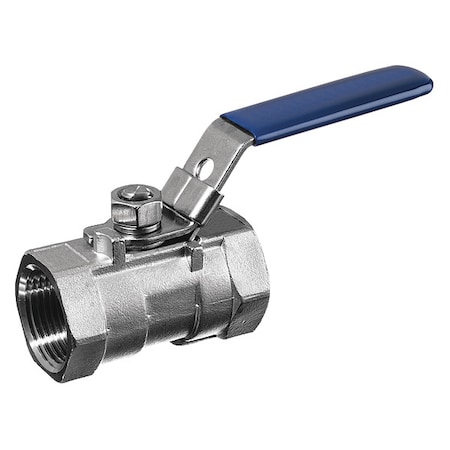 Manual 2-Way Ball Valve,BSPT,304 SS