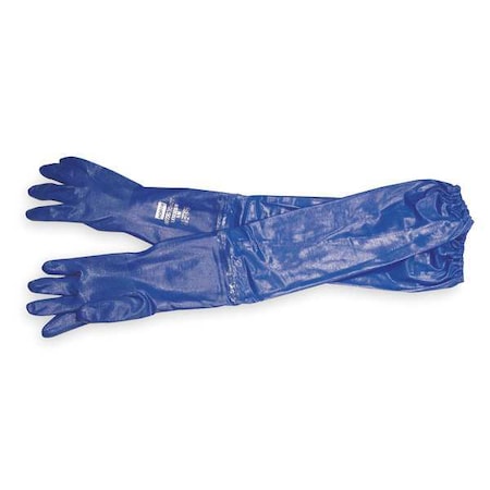 Nitri-Knit(TM) Chemical Resistant Gloves, Nitrile, 26 in L, 40 mil, Blue, 8, 1 PR