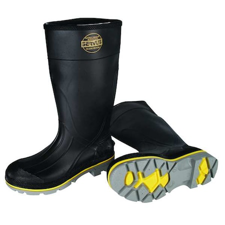Servus XTP Steel-Toe Rubber Boots, Defined Heel, 15 in H, Knee, Black, Men's, Size 7,PR