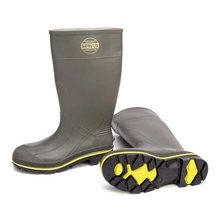 Men's Servus Pro(R) Rubber Boot, Steel Toe, 15" Height, Gray, 6