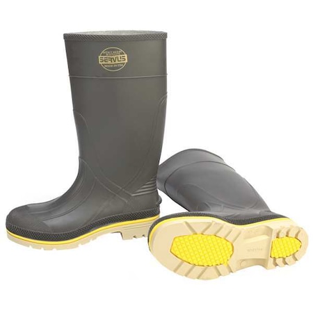 Men's Servus Pro+(TM) Rubber Boot, Steel Toe, 15" Height, Gray, 13