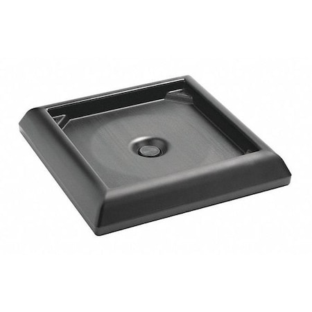 Ranger(R) 45 to 65 gal Trash Can Lid, Black, Plastic, 24 1/2 in W/Dia