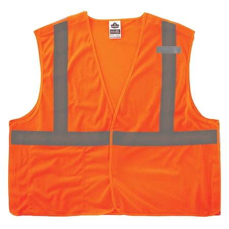 XS Orange Economy Breakaway Mesh Vest Class 2 - Single Vest