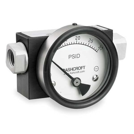 Pressure Gauge,0 to 30 psi
