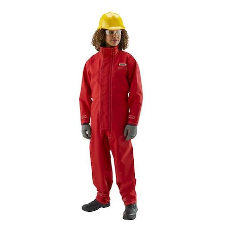 6667x Coveralls, Polyester, 31 in Inseam, Red