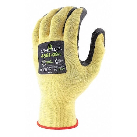 Knit Gloves, Cut Level A4 ,Dipped ,Nitrile ,Grip ,L 1 PR