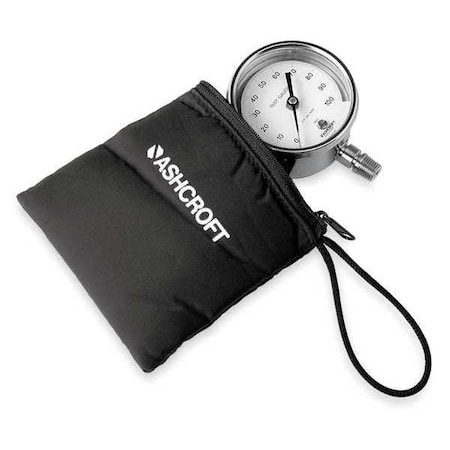 Test Pressure Gauge, 0 to 30 psi, 3 in Dial, 1/4 in NPT, Bottom Location