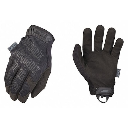 Mechanics Gloves, Synthetic Leather Palm, M, Black
