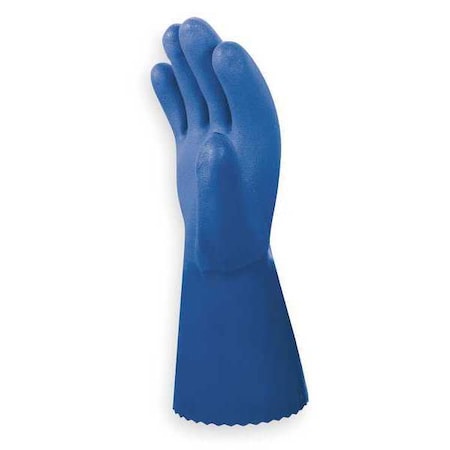 660 Chemical Resistant Gloves, PVC, 12 in L, 16 mil, Blue, XL, 1 PR
