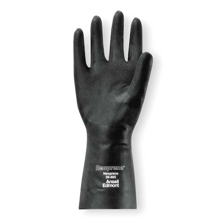 AlphaTec(R) 29-865 Chemical Resistant Gloves, Neoprene, 13 in L, 17 mil, Black, 9, 1 PR