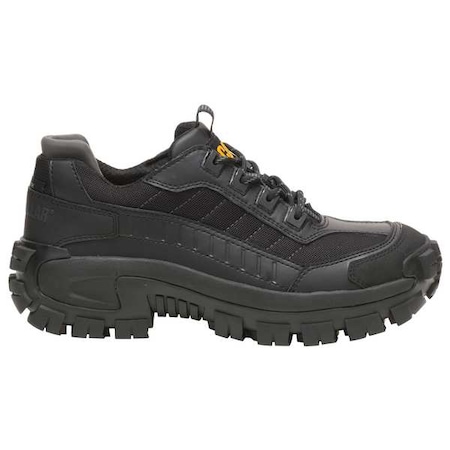Men's Hiker Shoe, Steel Toe, Leather, Mesh Upper, Rubber Outsole, Lace Up, Black, 10 1/2 W