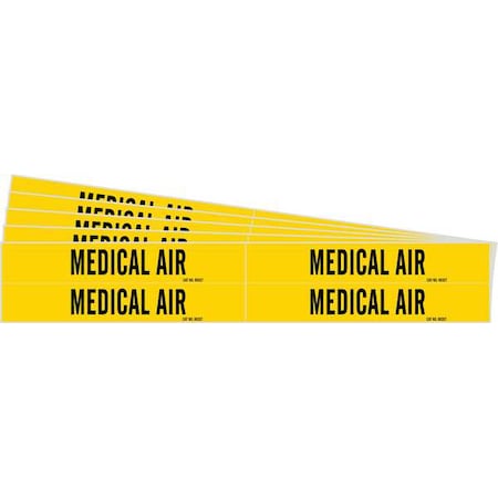 Pipe Marker,Black,Medical Air,PK5, 7184-4-PK