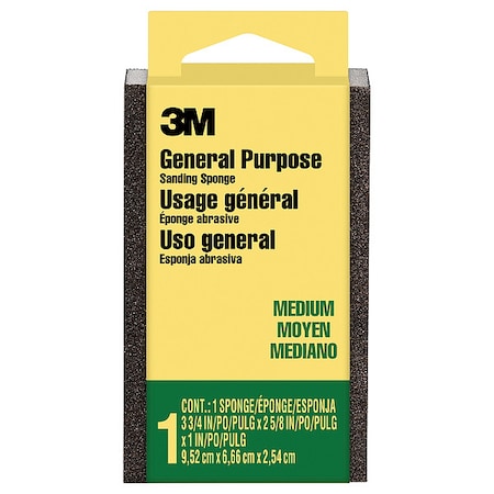 Sanding Sponge,3 3/4" L,2 5/8" W