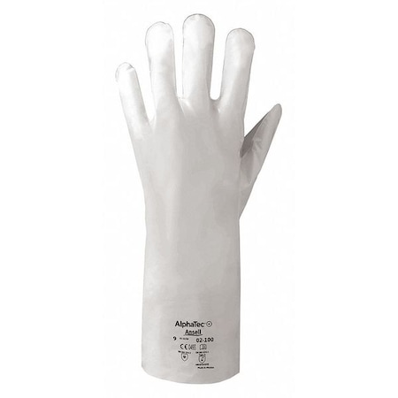 Chemical Resistant Gloves, Laminated Film, 15 1/2 in L, 2.5 mil, White, 9, 1 PR