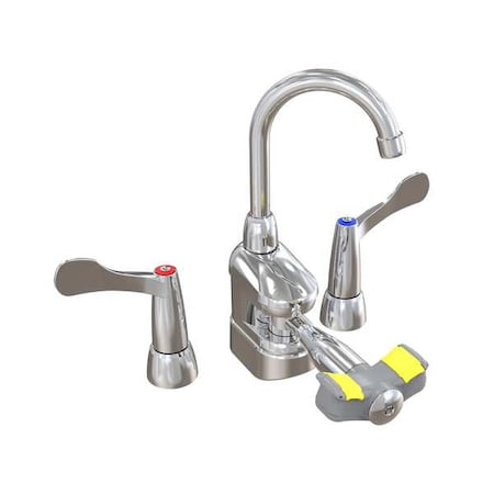 Plumbed Eyewash, Brass, Silver, For Use With, Emergency Eyewash