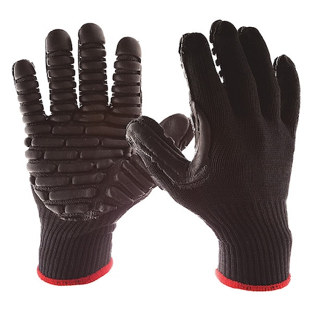 Coated Gloves, Chloroprene, Blocks, Palm, Not Rated Abrasion Level, XL (10) 1 PR