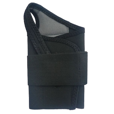 Wrist Support, 50% Polyester / 35% Latex / 15% Nylon, Single Strap, Right, Black, Size M