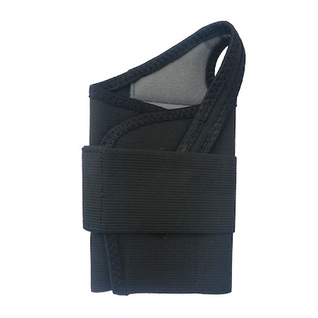 Wrist Support, 50% Polyester / 35% Latex / 15% Nylon, Single Strap, Left, Black, Size L