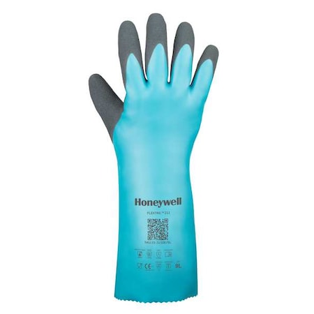 Flextril Chemical Resistant Gloves, Nitrile, 14 in L, 1.3 mm, Green, XL, 1 PR