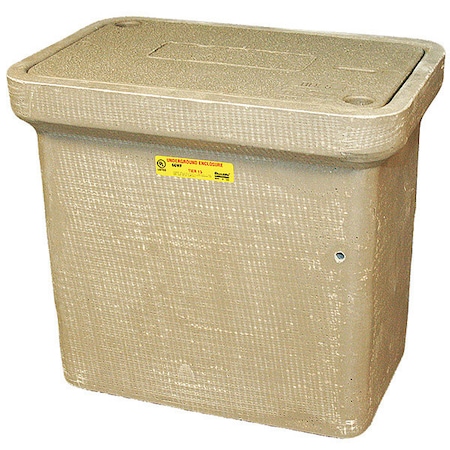 Underground Enclosure Assembly, Electric Cover, 18 in H, 20-1/4 in L, 13-3/8 in W, 8,000 lb