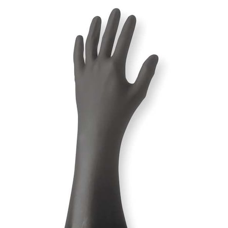 7700PFT, Disposable Gloves, 4.00 to 4.99 mil Palm, Nitrile, Powder-Free, XL (10), 50 PK, Black