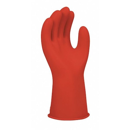 Electrical-Insulating Gloves, 1,000V AC, 1,500V DC, Rubber, 11" Length, Red, Size 11