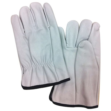 Electrical-Insulating Glove Protectors, Cowhide, 10" Length, White, Size 11