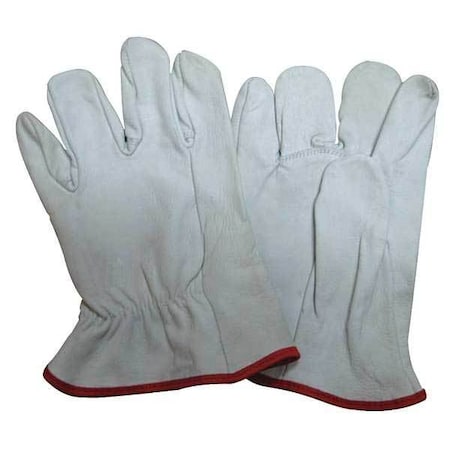 Electrical-Insulating Glove Protectors, Goatskin, 10" Length, White, Size 10