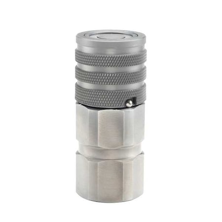 Hydraulic Quick Coupler, Steel Body, Ball Lock, 3/8"-18 Thread Size