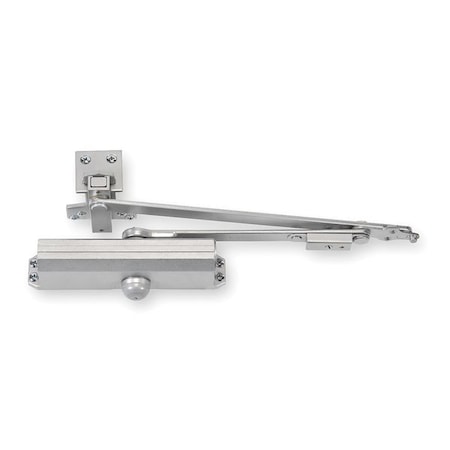 Manual, Hydraulic, Norton 1600, Door Closer, Heavy Duty Interior and Exterior, Gray