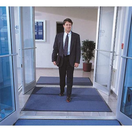 Entrance Mat, Polypropylene, 3/8 in Thick, Brown, 4 ft W x 6 ft L