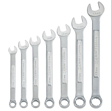 Wrenches, 7-pc Metric Raised-Panel Combi