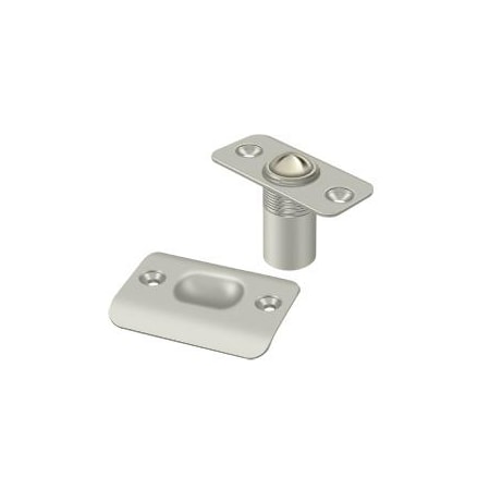 Ball Catch, Round Corners Satin Nickel