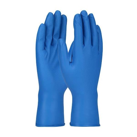 Grippaz Food Plus, Disposable Gloves, 8 mil Palm, Nitrile, Powder-Free, M ( 8 ), 48 PK, Blue