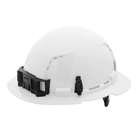 BOLT White Full Brim Vented Hard Hat w/6pt Ratcheting Suspension - Type 1, Class C