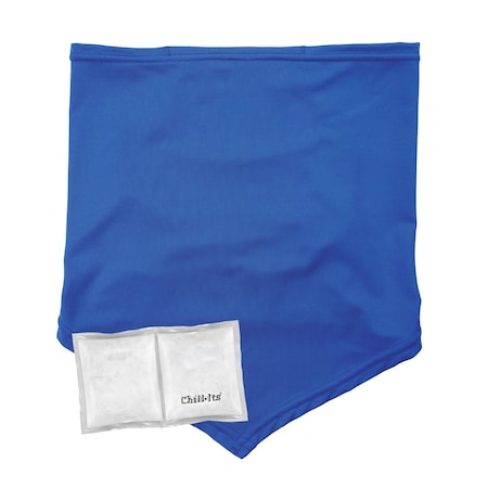 Blue Cooling Neck Gaiter Bandana Pocket Kit - L/XL