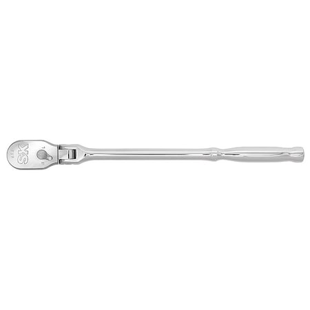 3/8" Drive 90 Geared Teeth Pear Head Style Hand Ratchet, 11" L, Chrome Finish, 80290