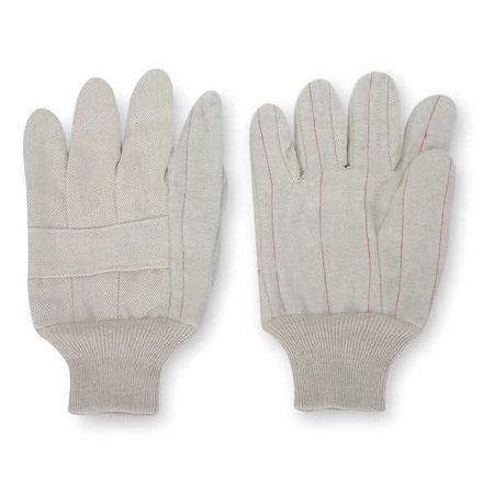 Knit Gloves, Cotton/Polyester, None Uncoated, Knit, Beige, S, 1 PR