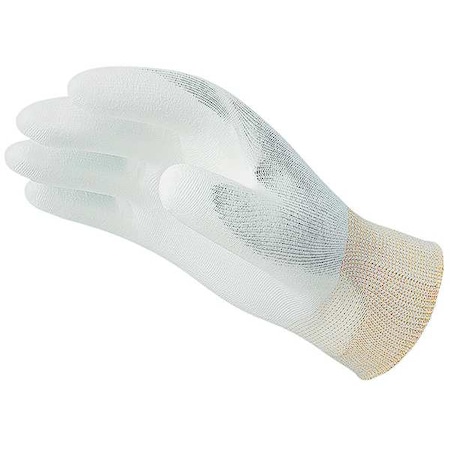 Coated Gloves, Polyurethane, Smooth, Palm, 3 Abrasion Level, White, 2XL (10) 1 PR