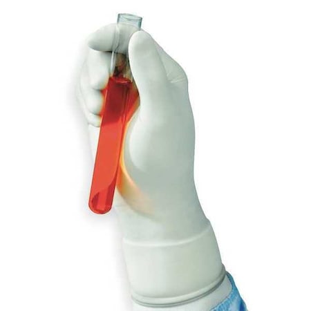 Cleanroom Gloves, 5 ISO Class, Nitrile, 12 in L, 5 mil, Off-White, L, 100 PK