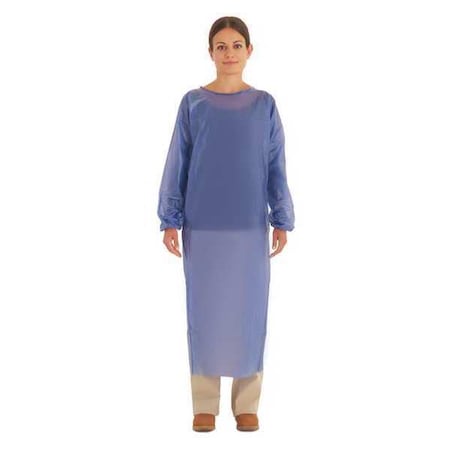 Apron, Vinyl, Blue, 53 in, M