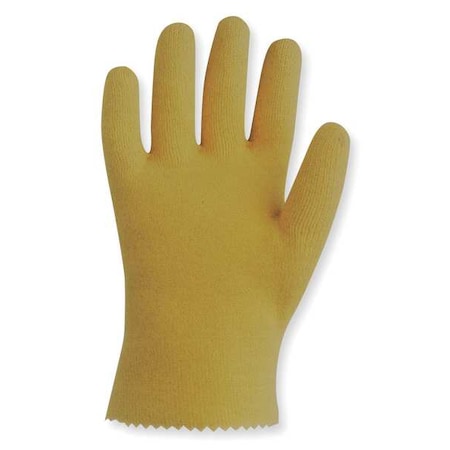 Coated Gloves, PVC, Textured, Full, 3 Abrasion Level, Yellow, L (10) 1 PR