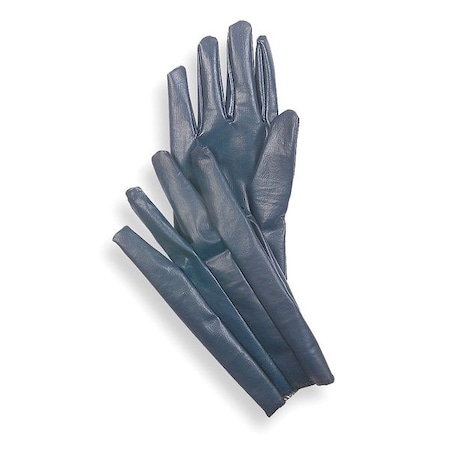 Coated Gloves, Nitrile, Smooth, Full, 1 Abrasion Level, Black, M (8) 1 PR