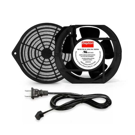 Oblong Axial Fan Kit, 120V AC, Cast Aluminum, 6 3/4 in W.